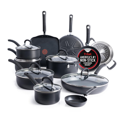 17-Piece Hard-Anodized Nonstick Cookware Set