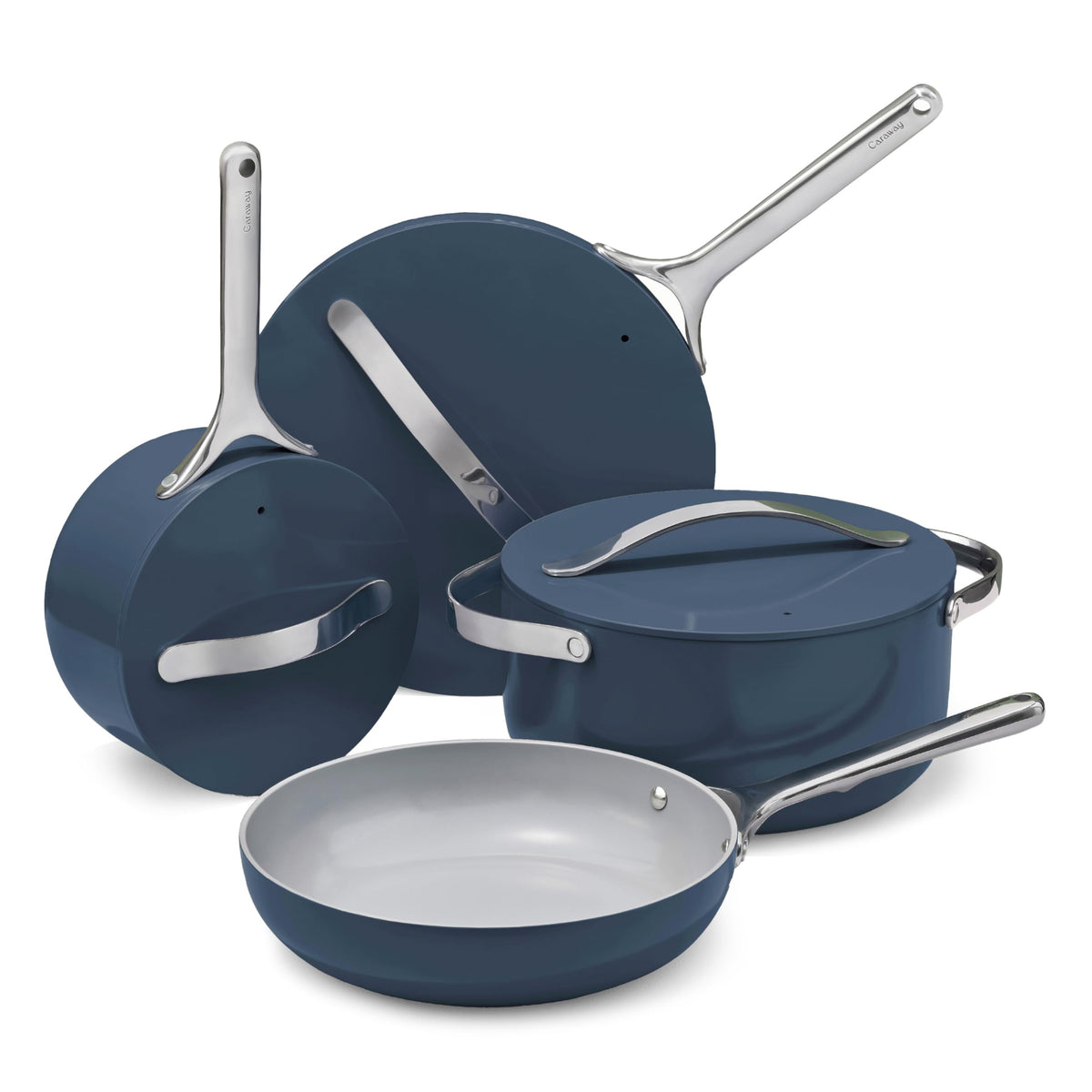 Ceramic Nonstick Cookware Set With Storage