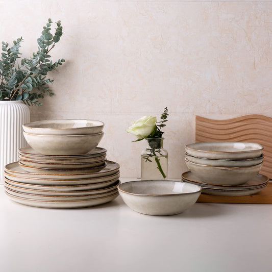 Reactive Glaze Stoneware Dinnerware Set