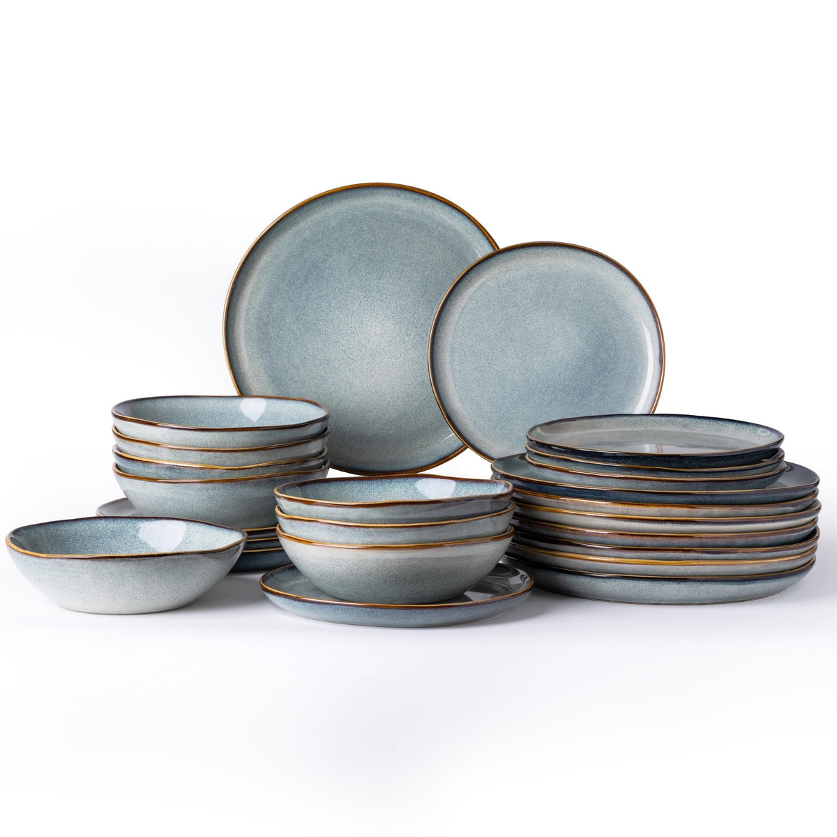 Reactive Glaze Stoneware Dinnerware Set