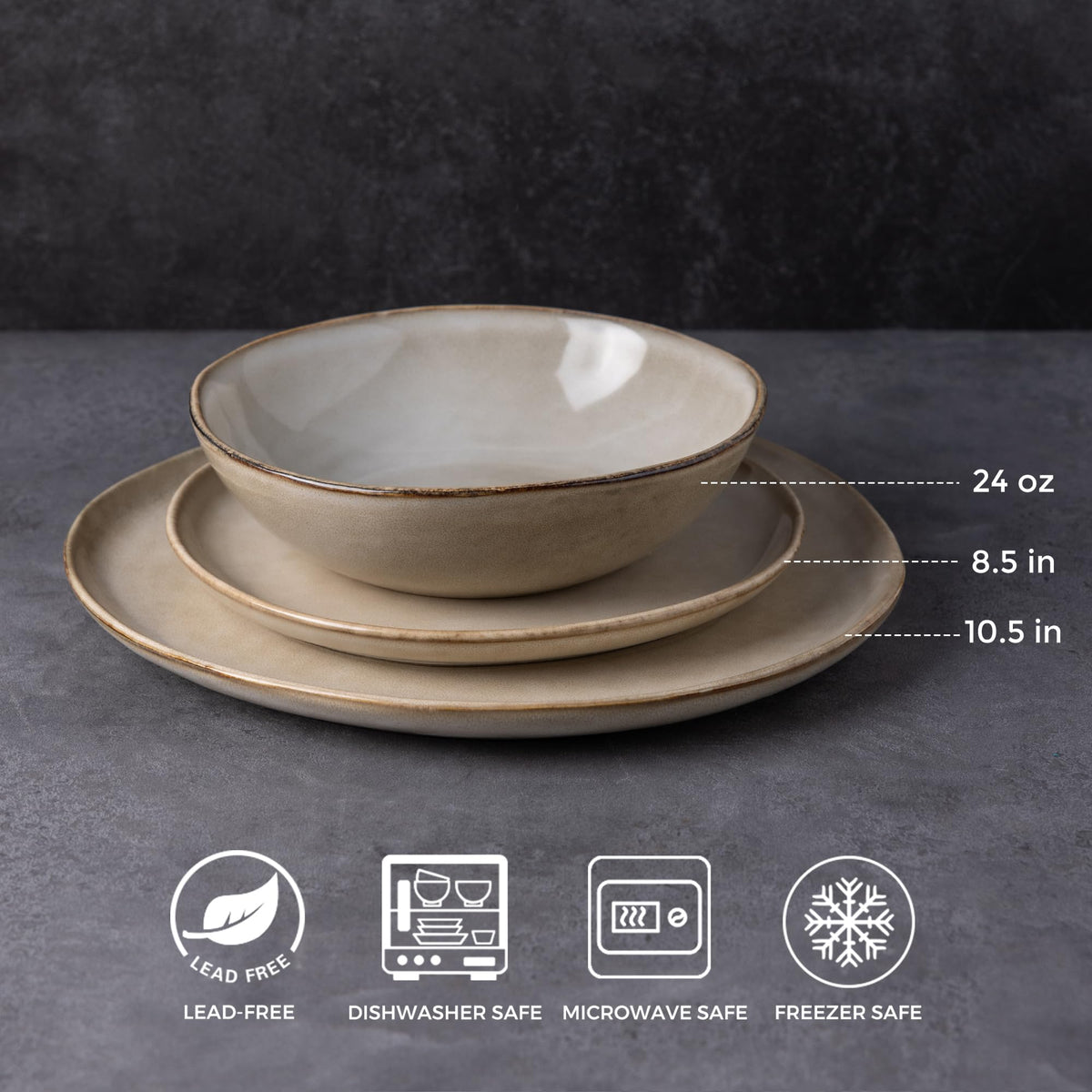 Reactive Glaze Stoneware Dinnerware Set