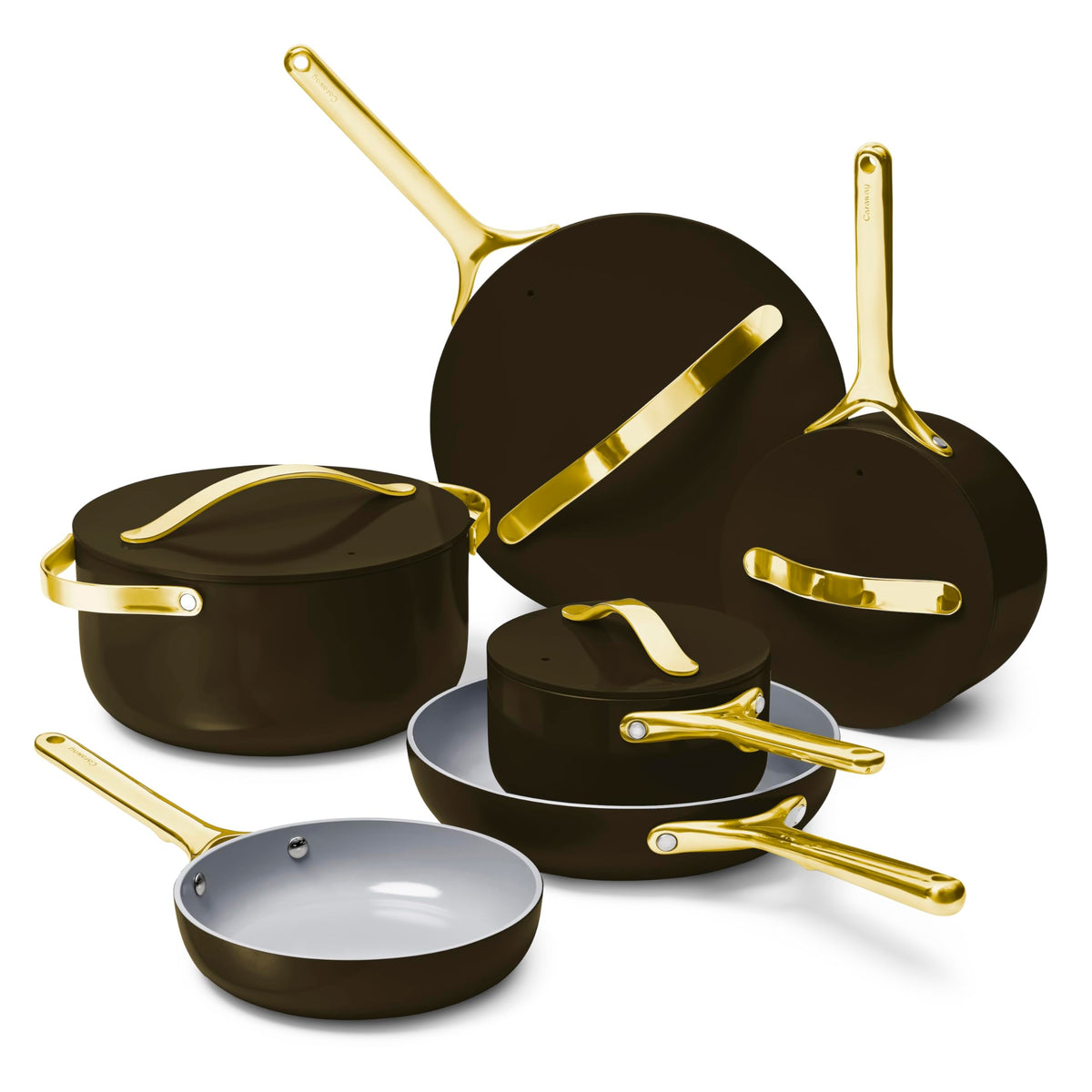 Ceramic Nonstick Cookware Set With Storage