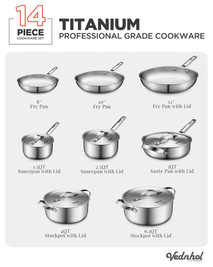 Titanium Stir Fry Pan for High-Heat Cooking
