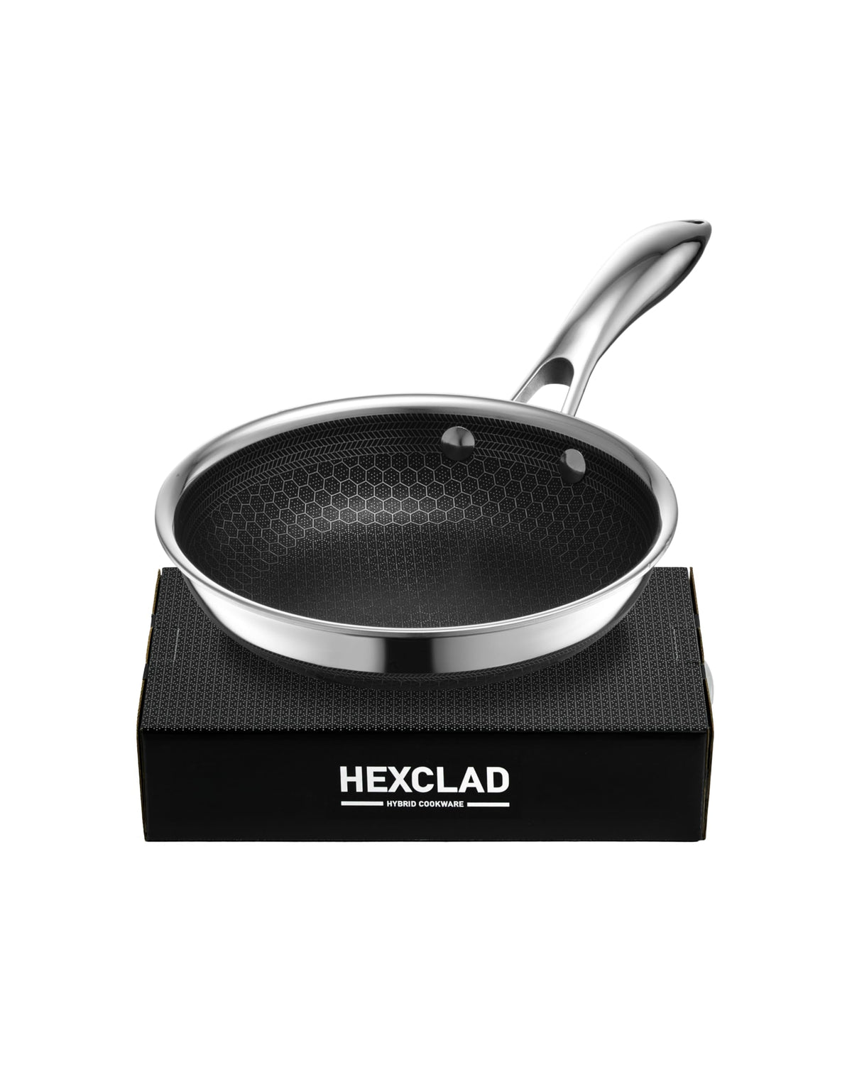 HexClad Hybrid Stainless Steel Frying Pans
