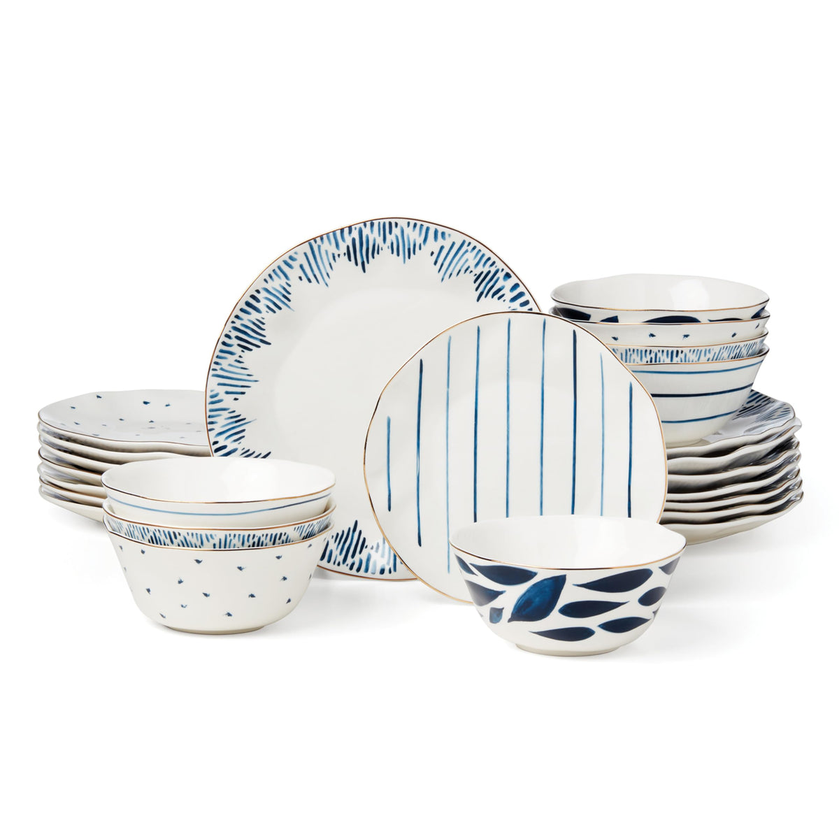 Blue Bay Porcelain Dinnerware and Serveware Collection