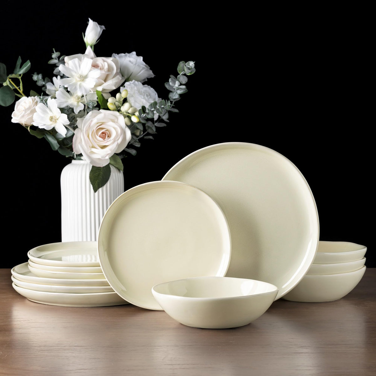 Reactive Glaze Stoneware Dinnerware Set