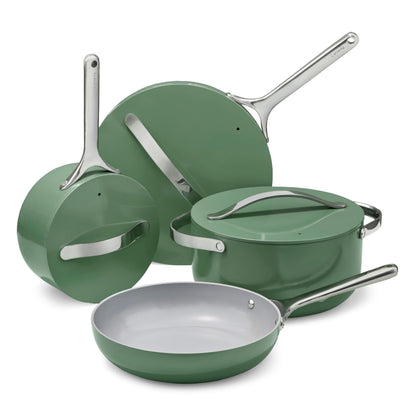 Ceramic Nonstick Cookware Set With Storage
