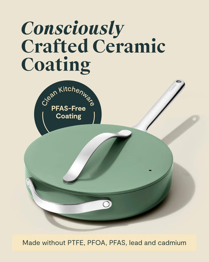 Ceramic Nonstick Sauté Pan With Stainless Handle