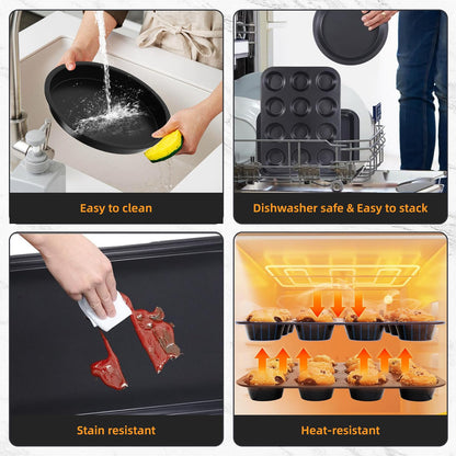 5-Piece Nonstick Bakeware Set for Everyday Baking