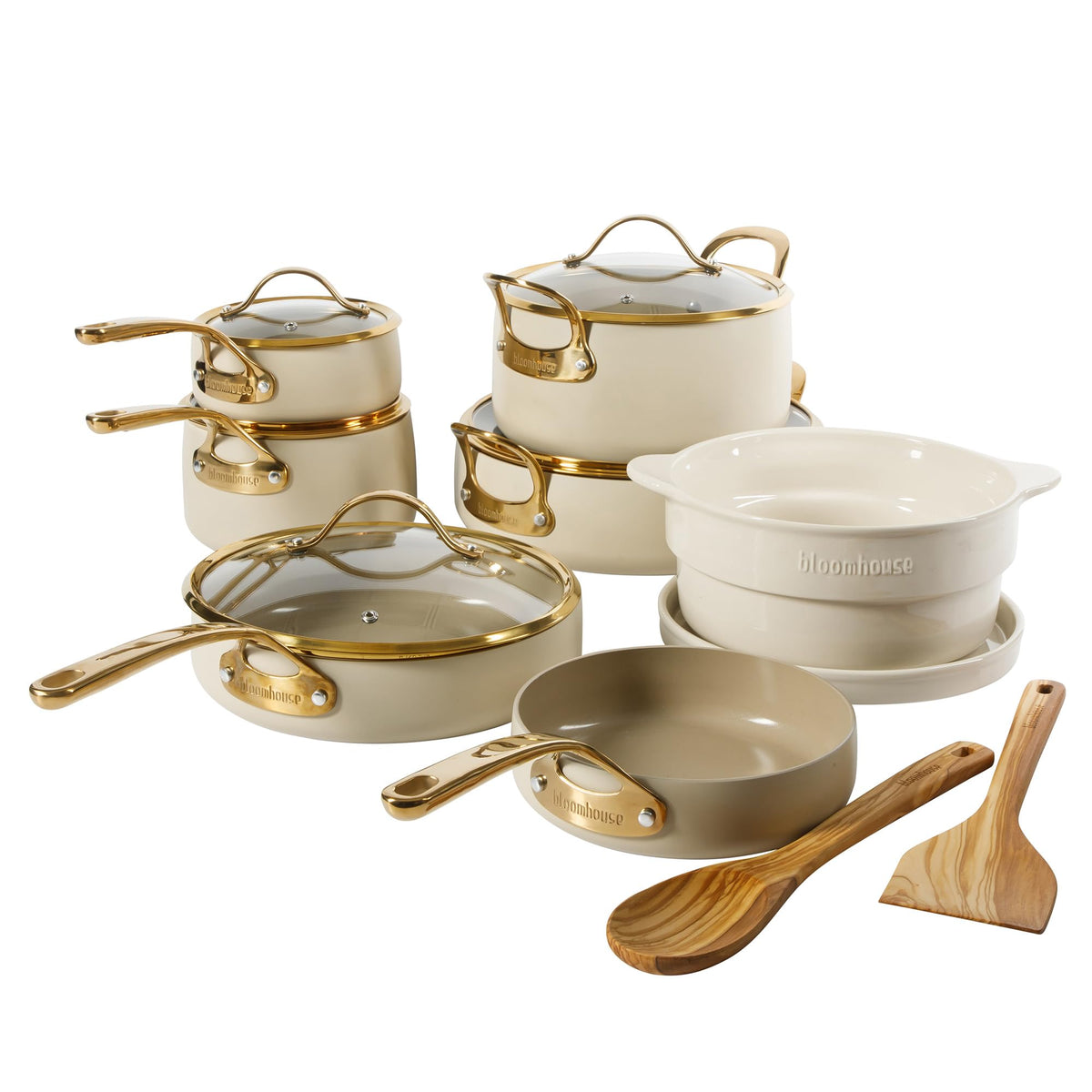 Ceramic Nonstick Heavy-Duty Aluminum Cookware Set