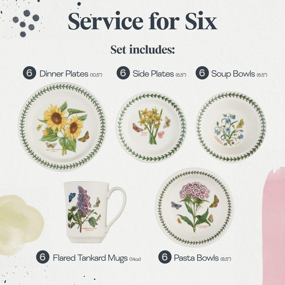 30-Piece Floral Botanical Dinnerware Set