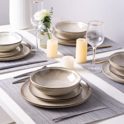 Reactive Glaze Stoneware Dinnerware Set