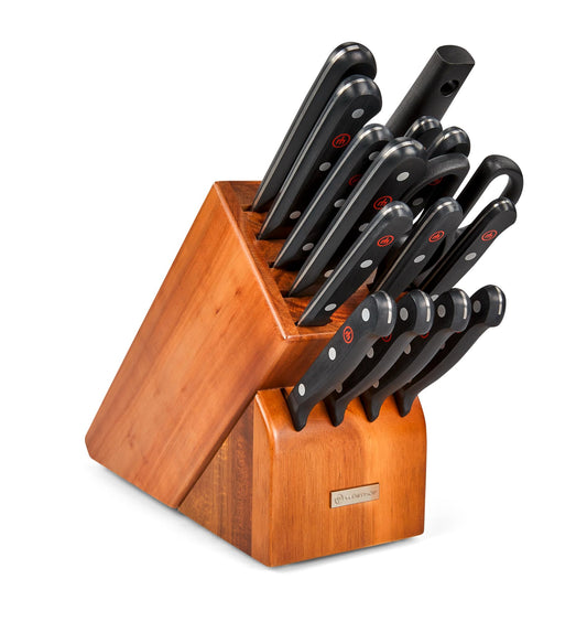 Gourmet German Steel Kitchen Knife Block Set