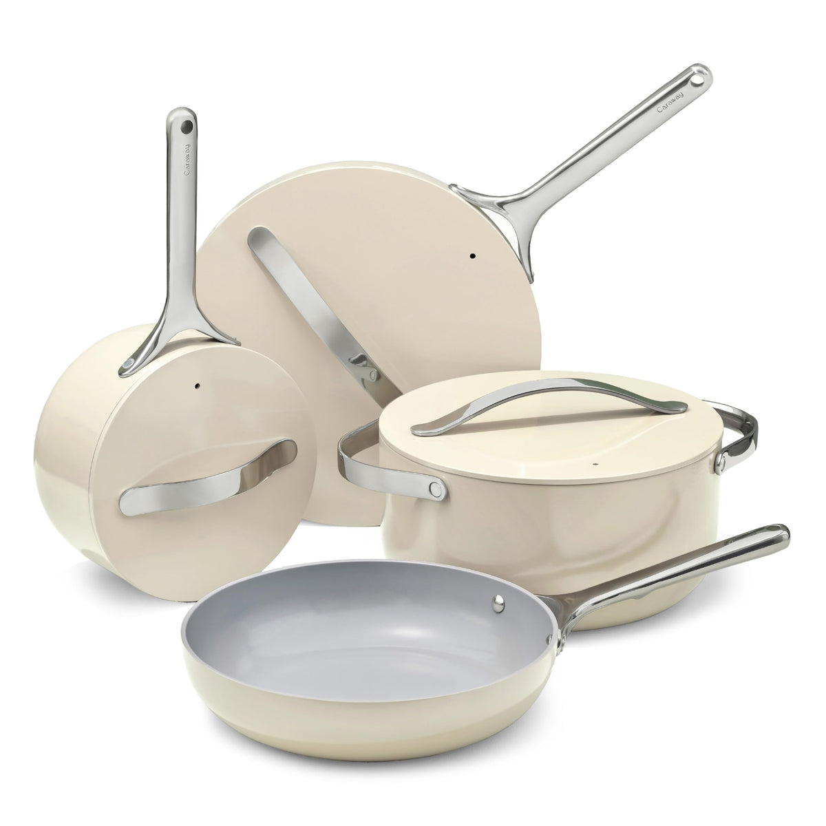Ceramic Nonstick Cookware Set With Storage