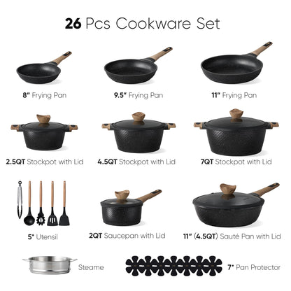 Nonstick Pots and Pans Cookware Set