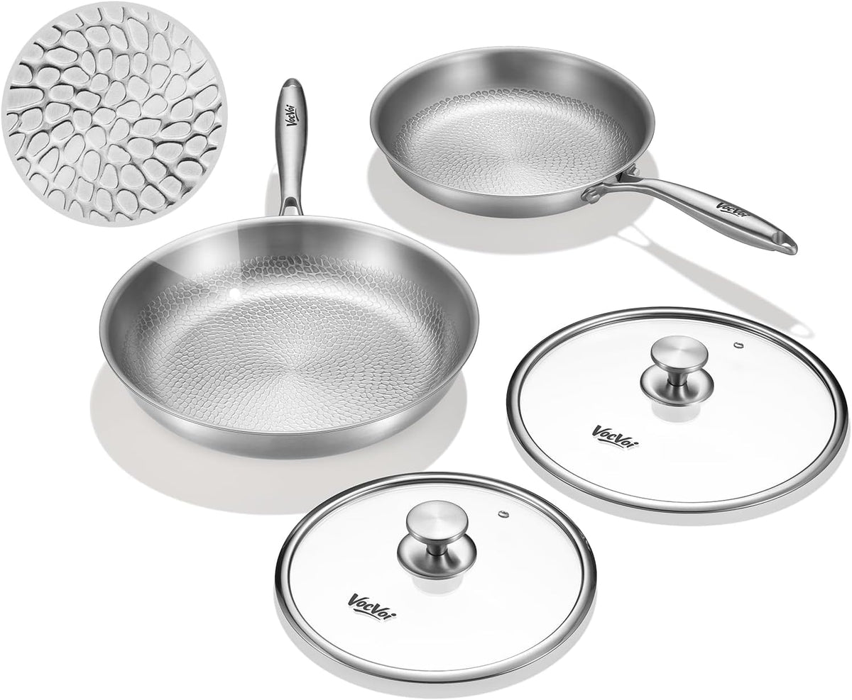 Titanium Nonstick Frying Pan With Glass Lid