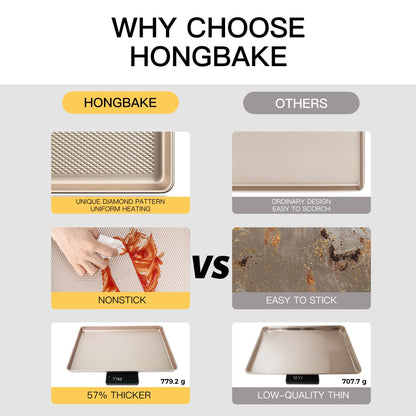 Nonstick Baking Sheet With Diamond Texture