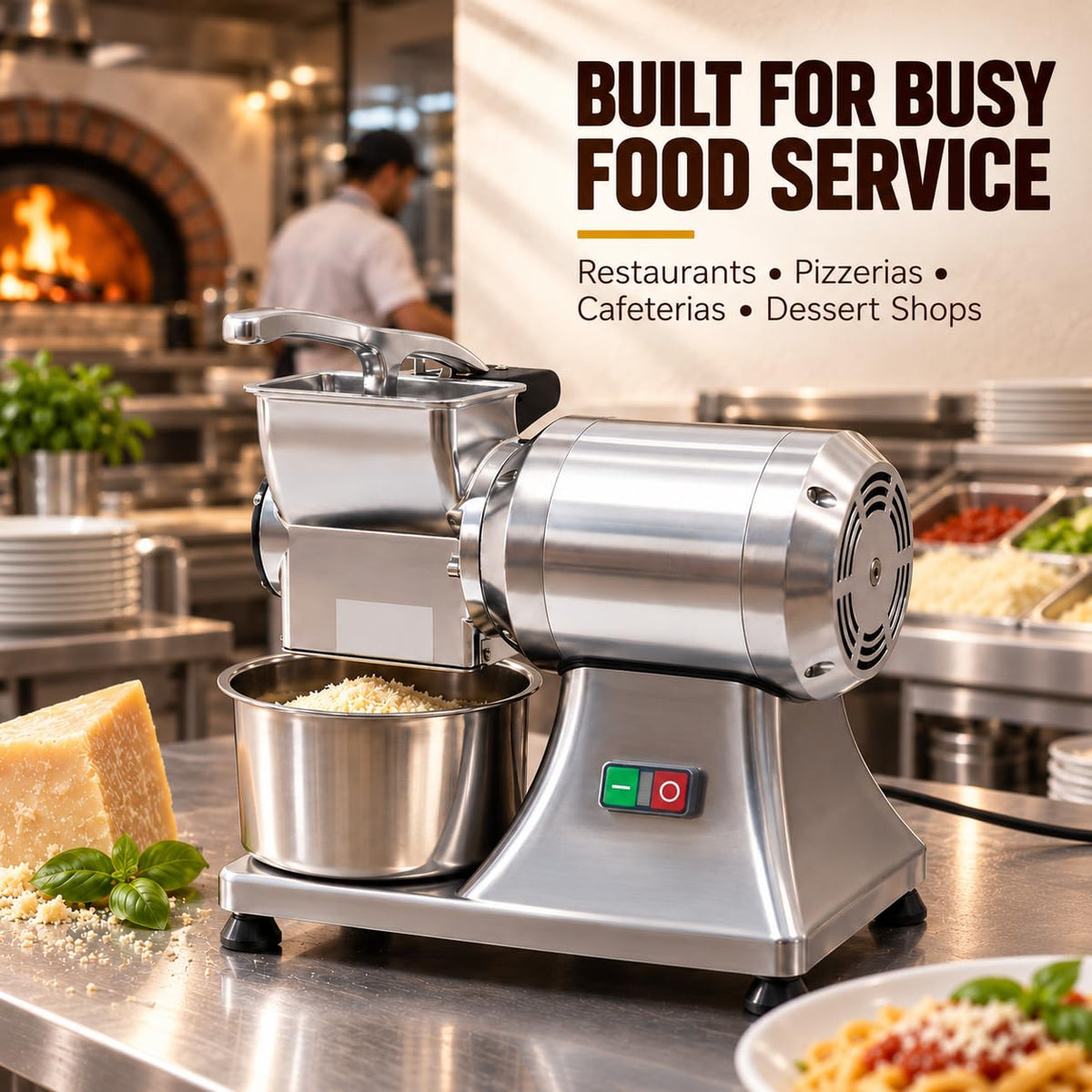 550W Heavy-Duty Electric Cheese Grater