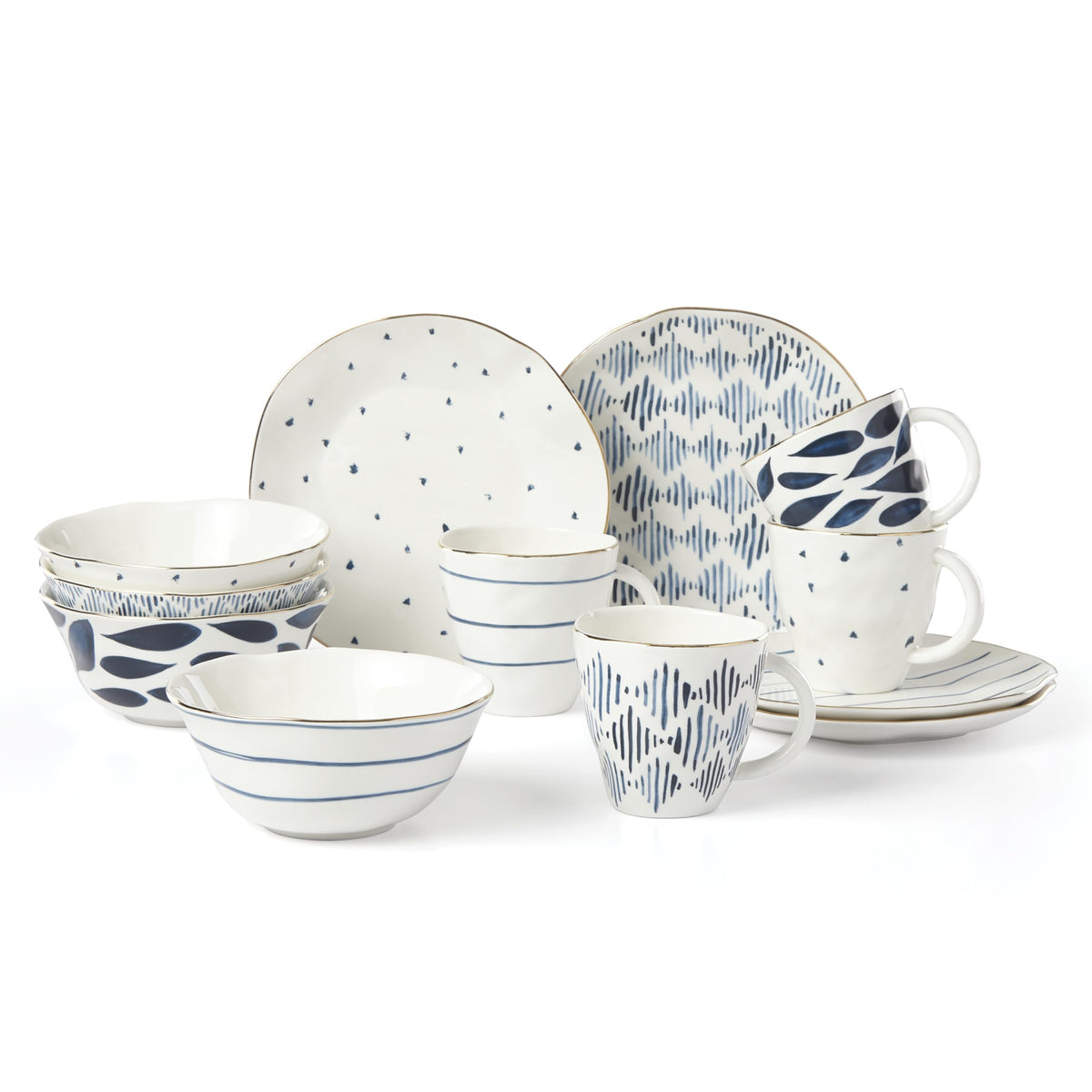 Blue Bay Porcelain Dinnerware and Serveware Collection