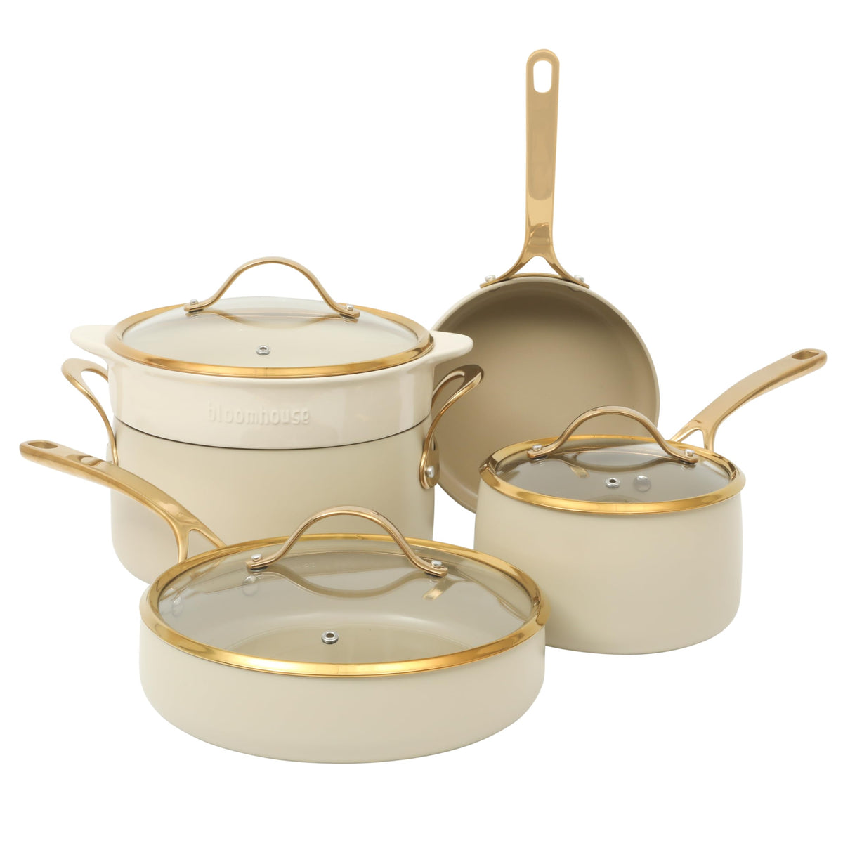 Ceramic Nonstick Heavy-Duty Aluminum Cookware Set