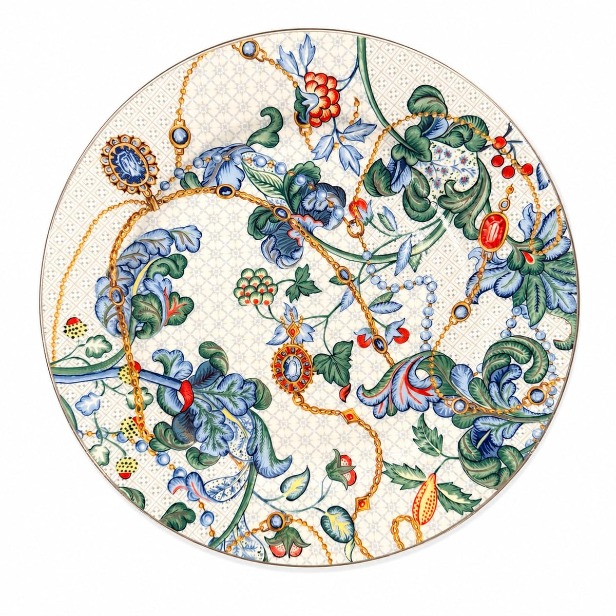 47-Piece Baroque Fine Bone China Dinnerware Set