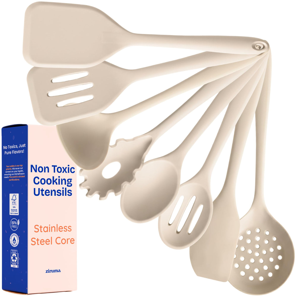 Non-Toxic Silicone Utensil Set Variation