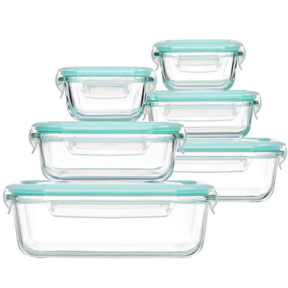 8-Piece Glass Food Storage Container Set