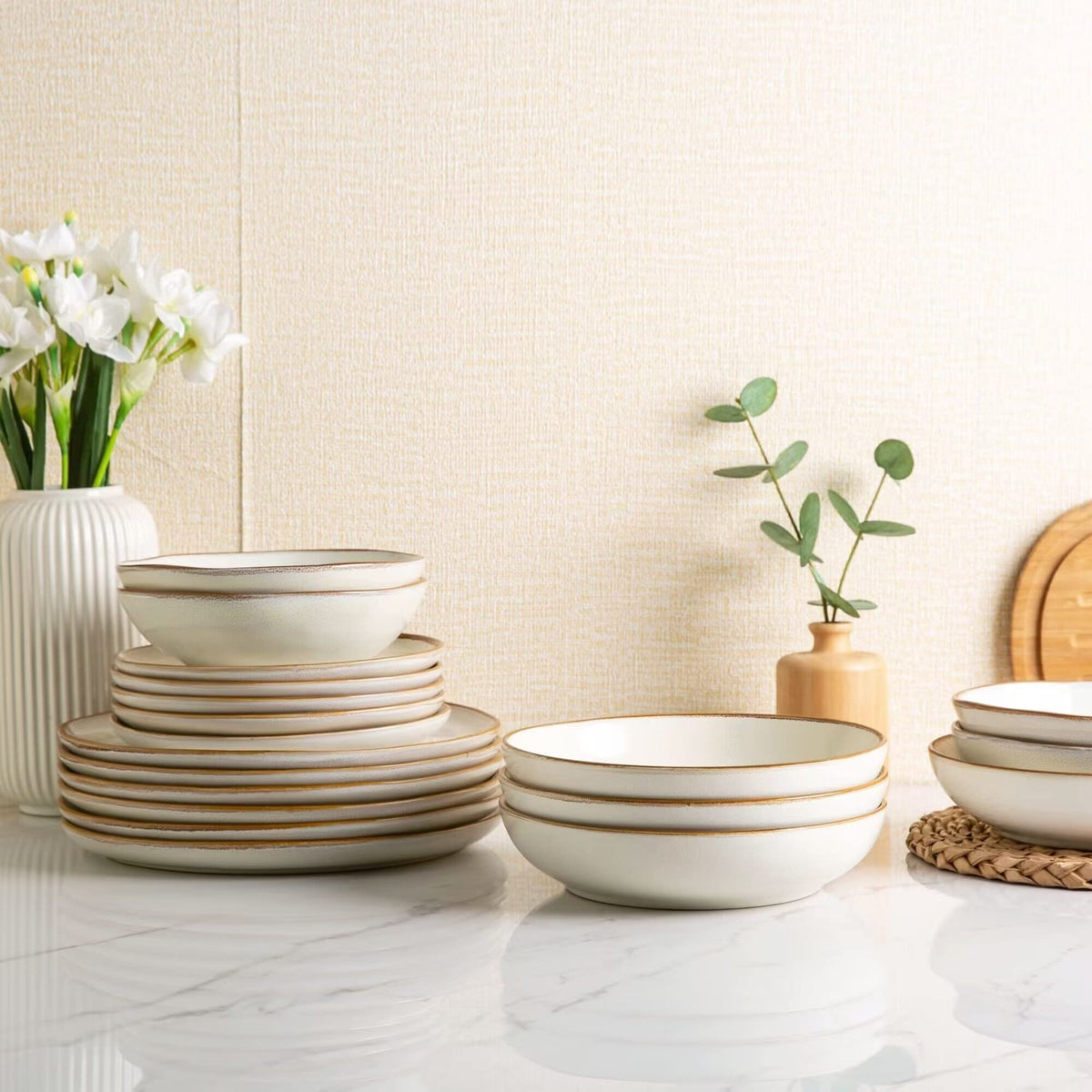 Reactive Glaze Stoneware Dinnerware Set