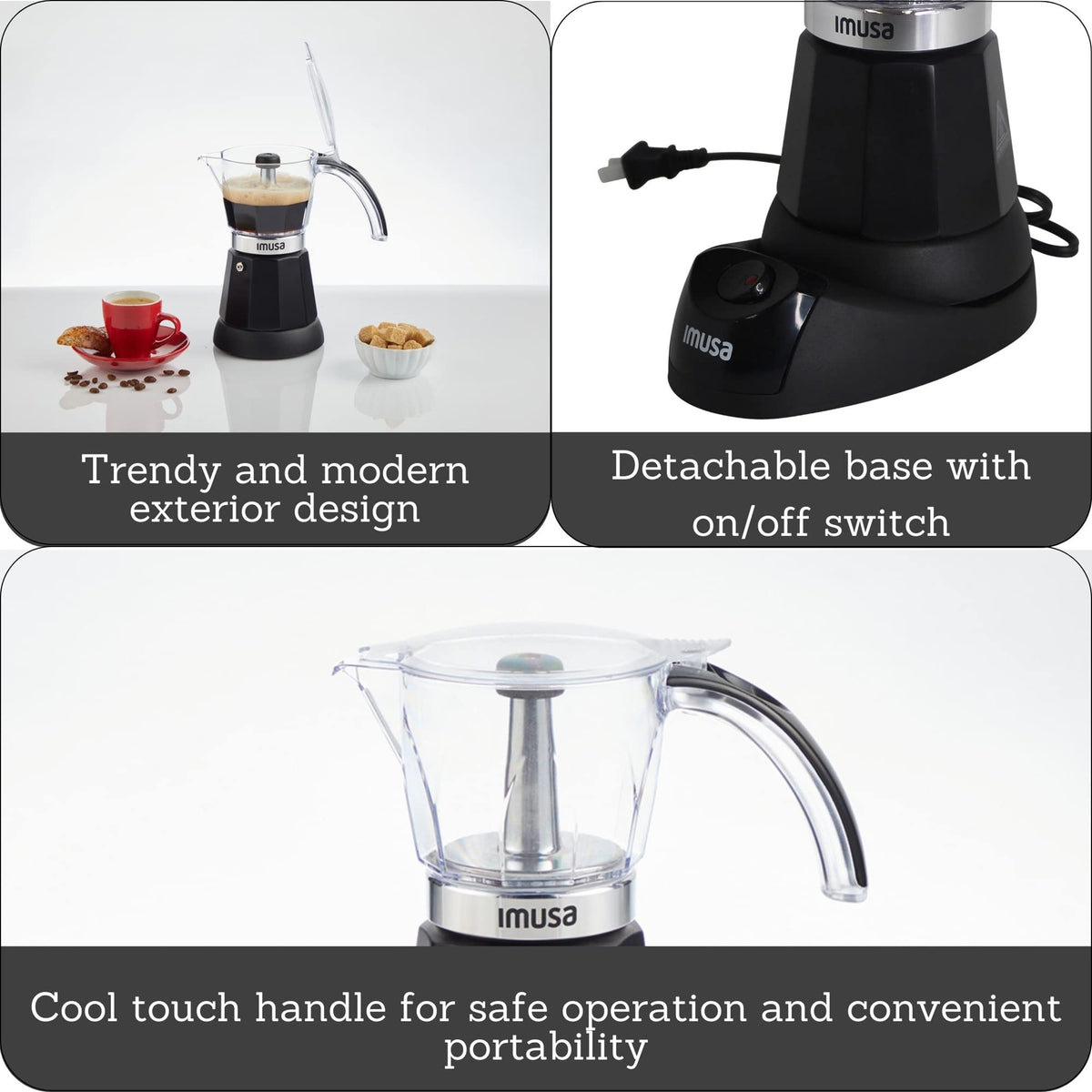 Electric Cuban Espresso Maker With Compact Design
