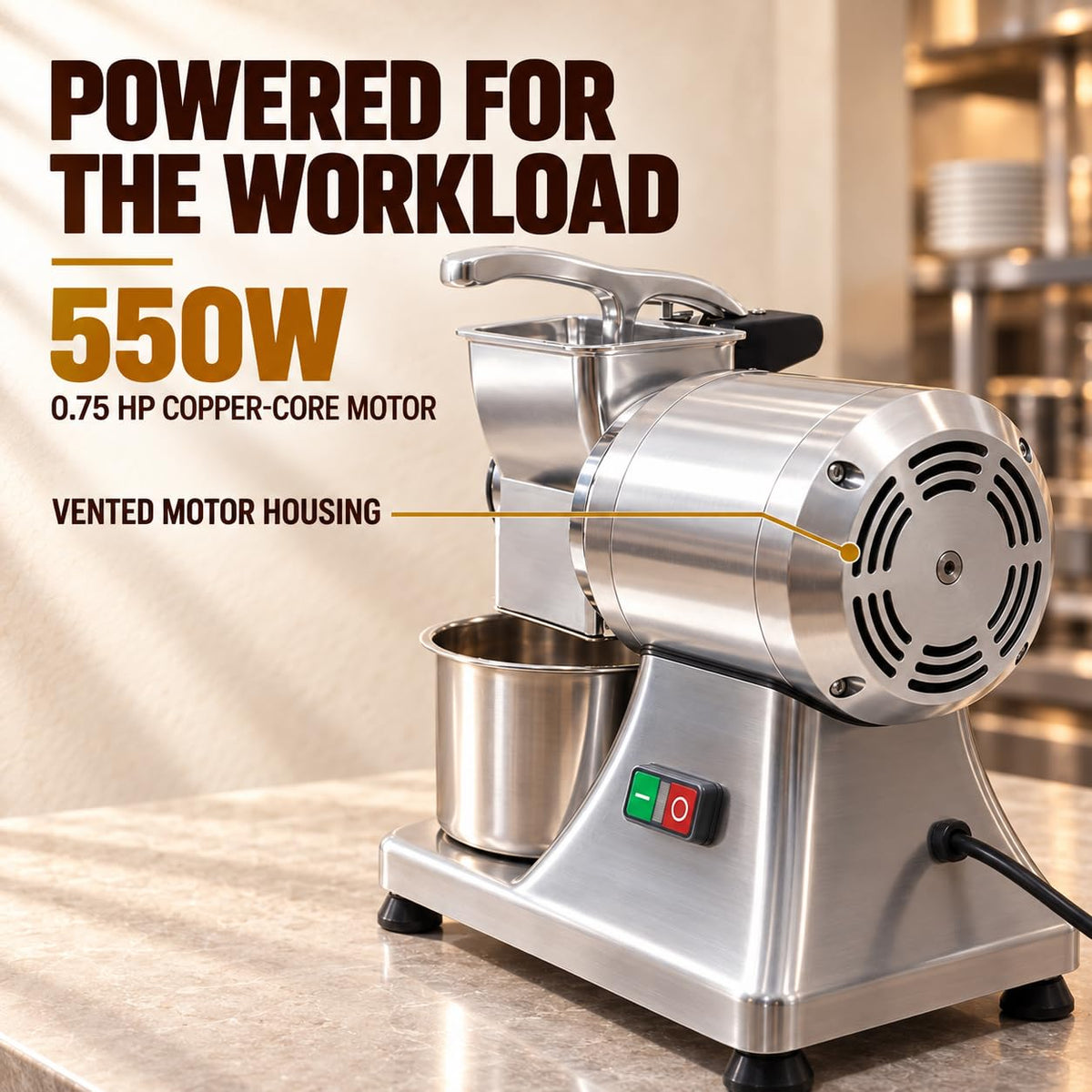 550W Heavy-Duty Electric Cheese Grater
