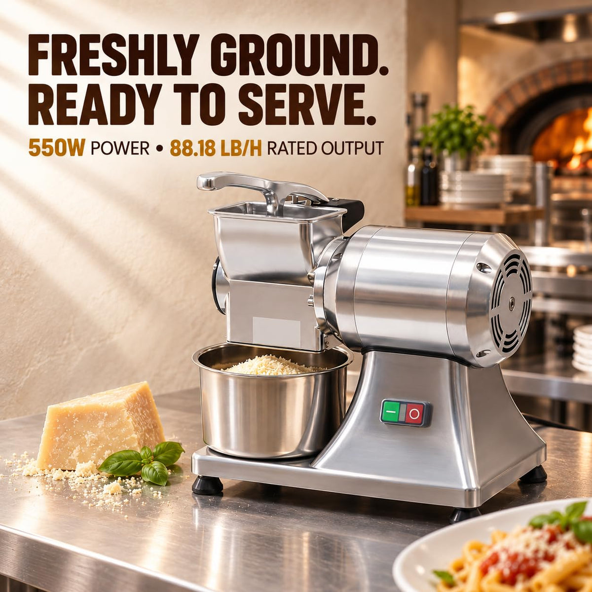 550W Heavy-Duty Electric Cheese Grater