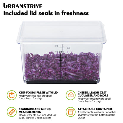 4-Sided Stainless Steel Box Grater With Container