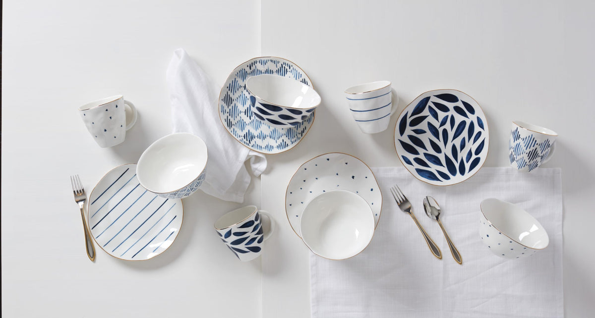 Blue Bay Porcelain Dinnerware and Serveware Collection