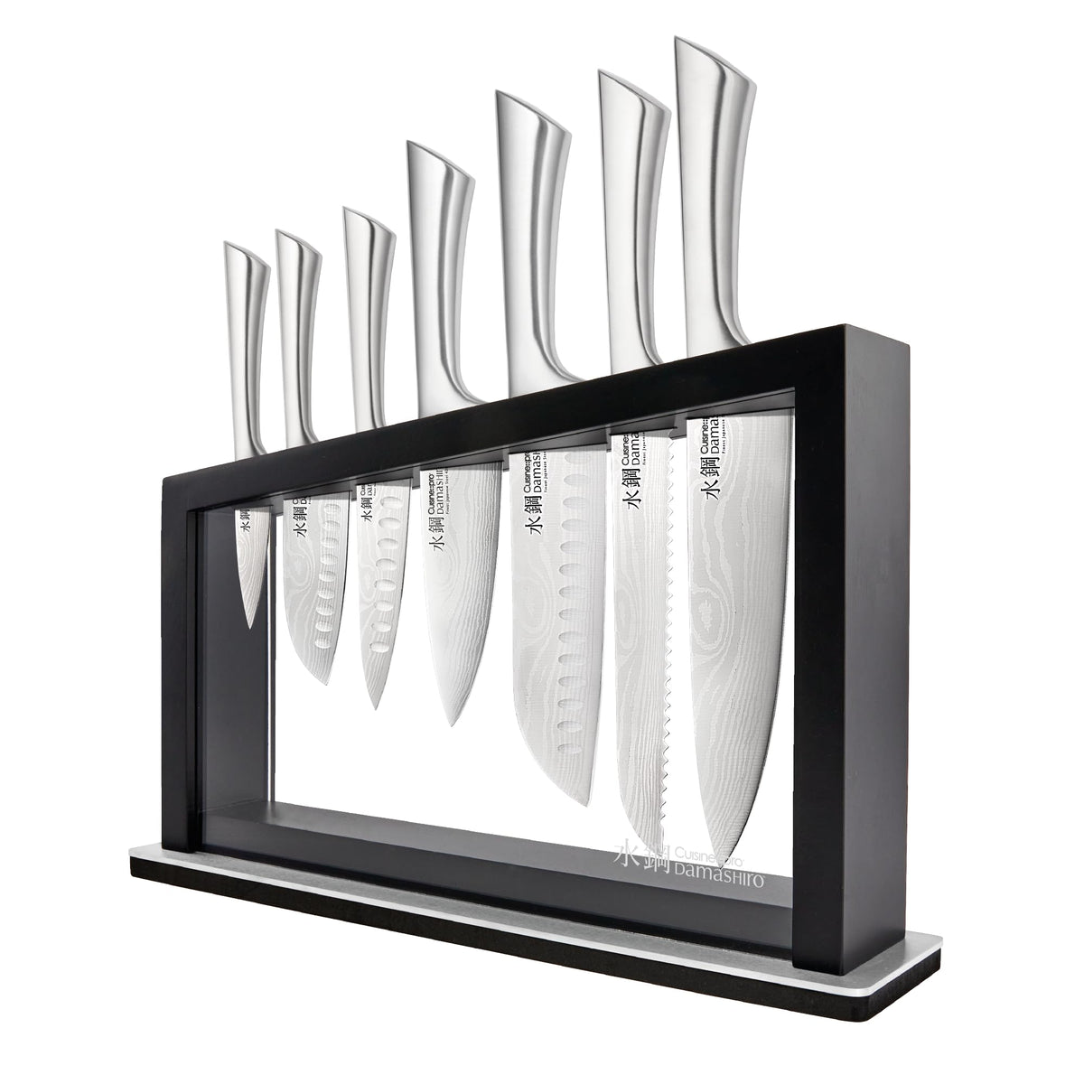 Japanese Steel Knife Set With Acacia Wood Block
