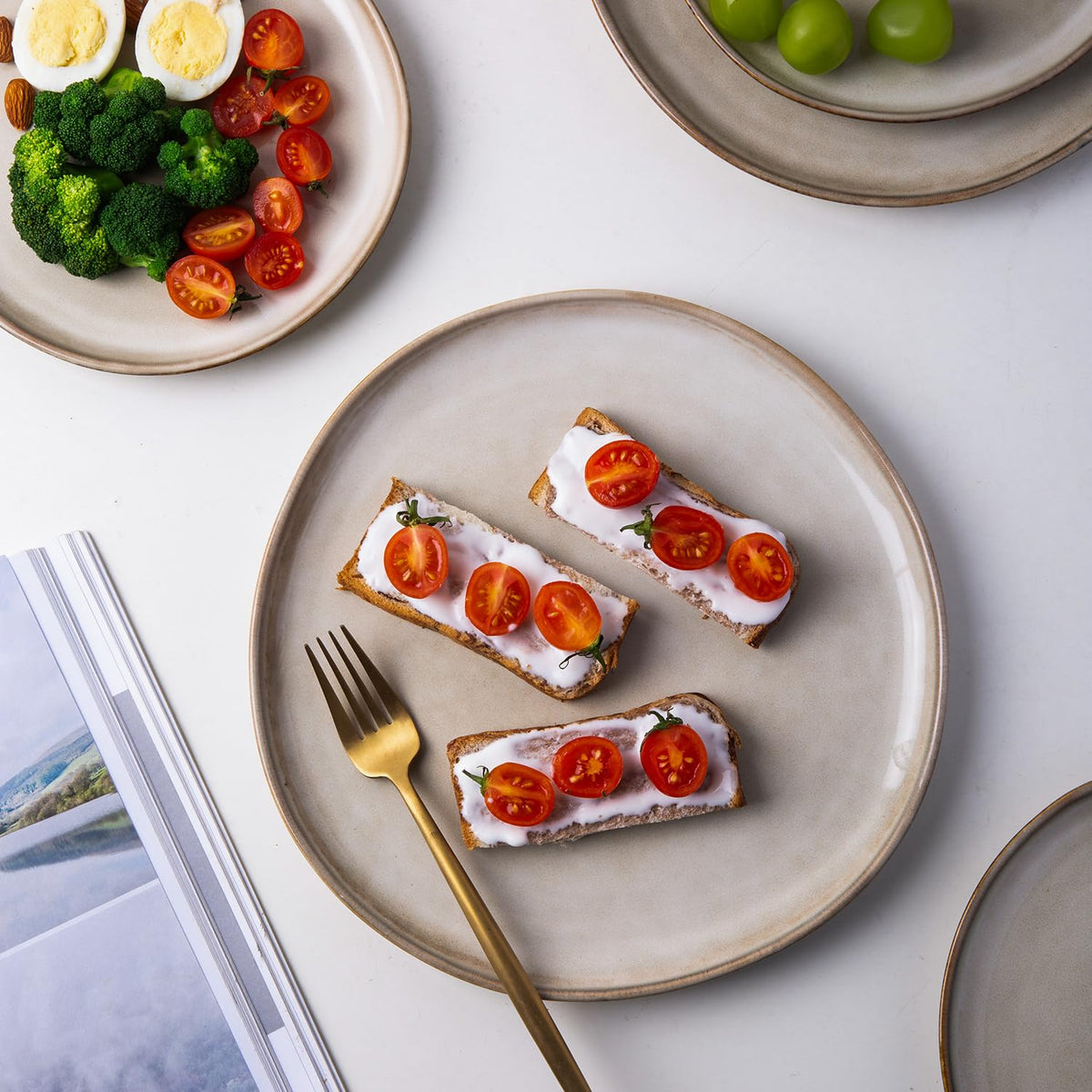 Reactive Glaze Stoneware Dinnerware Set