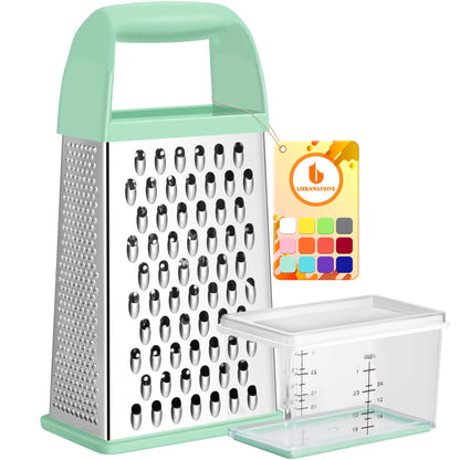 4-Sided Stainless Steel Box Grater With Container