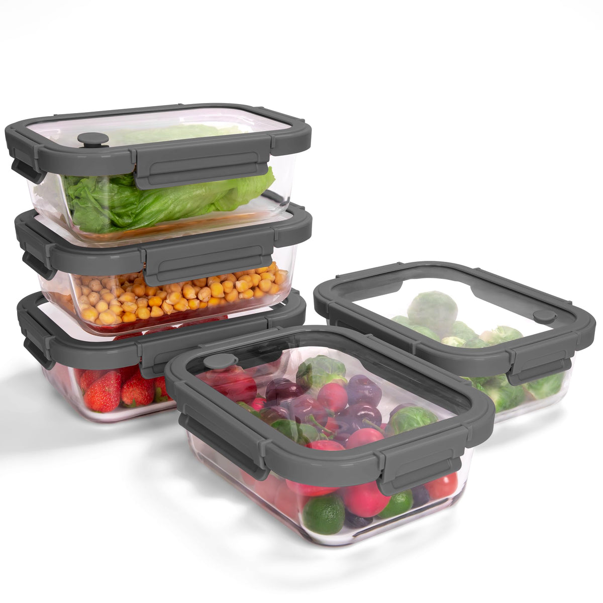Airtight Glass Food Storage Containers With Lids