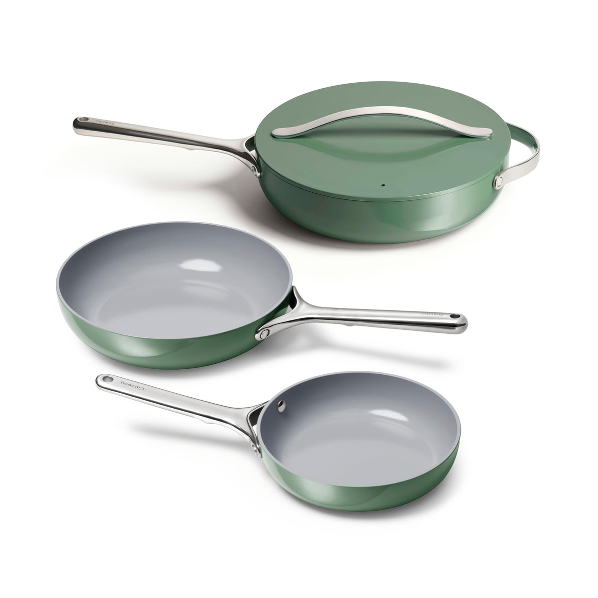 3-Piece Ceramic Nonstick Frying Pan Set