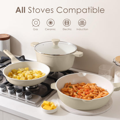 Nonstick Omelet Frying Pan With Heat-Resistant Handle