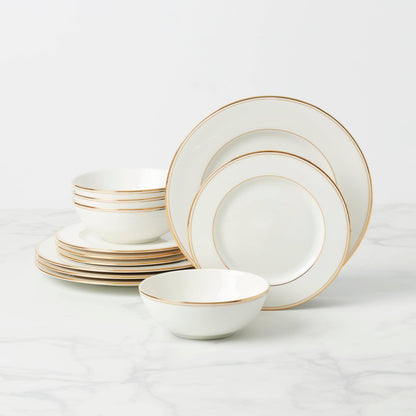 4-Piece Gold Tree Holiday Accent Plate Set