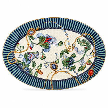 47-Piece Baroque Fine Bone China Dinnerware Set
