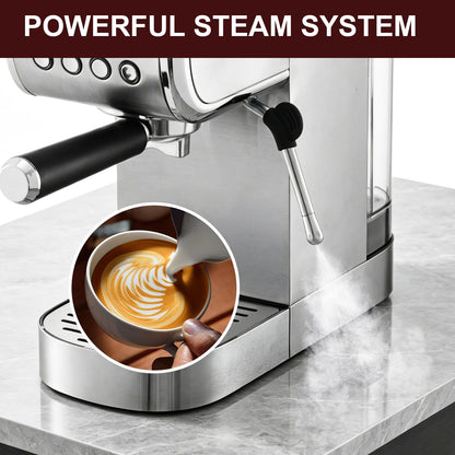 20-Bar Espresso Machine With Steam Milk Frother