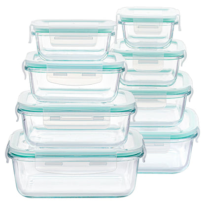 8-Piece Glass Food Storage Container Set