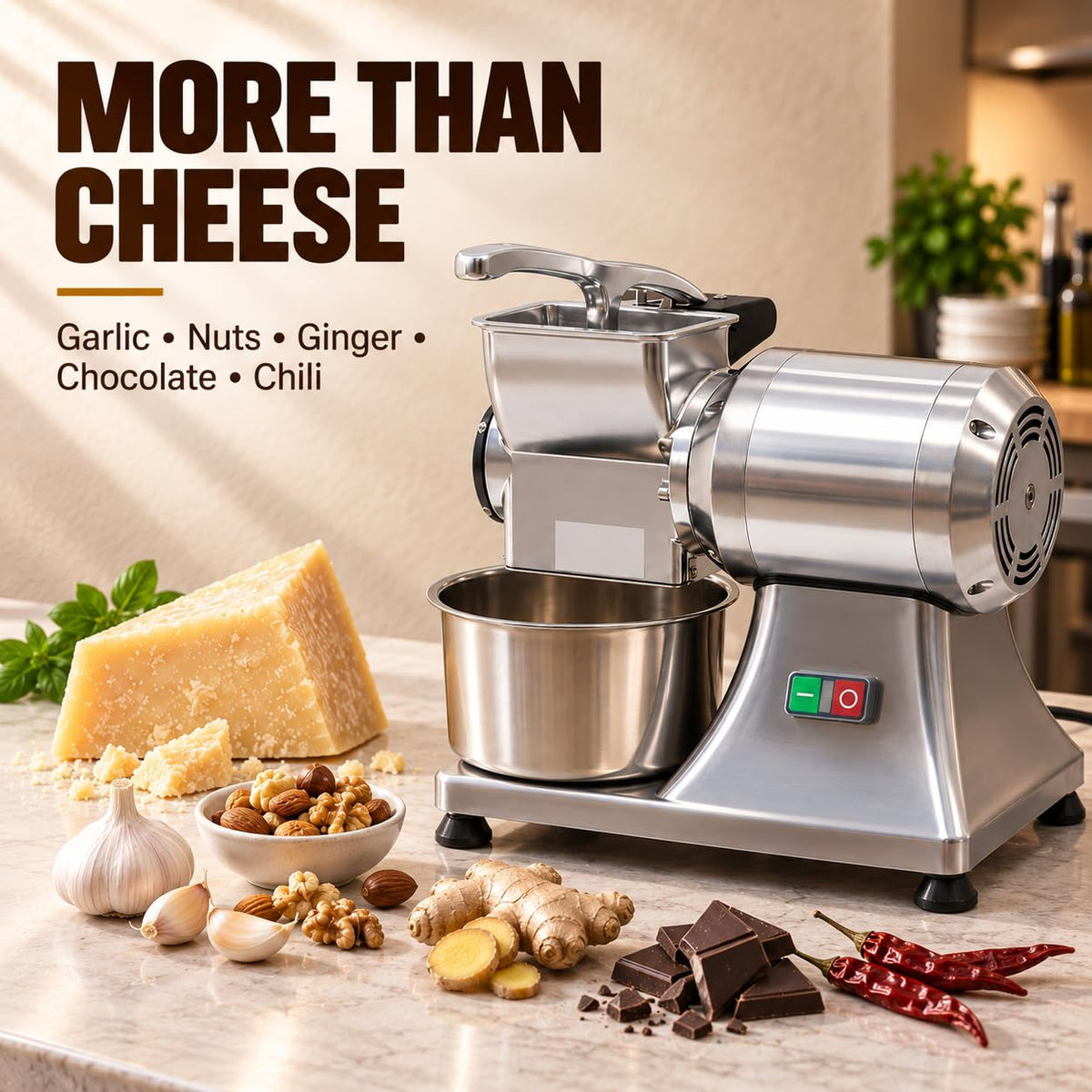 550W Heavy-Duty Electric Cheese Grater