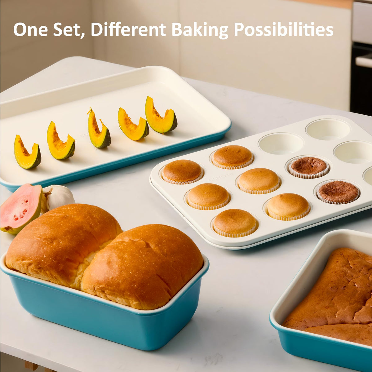 9-Piece Stackable Nonstick Bakeware Set