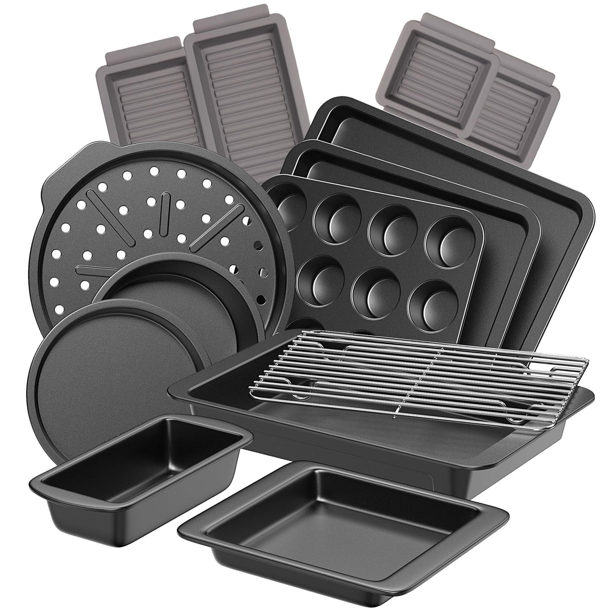 10-Piece Nonstick Stackable Bakeware Set