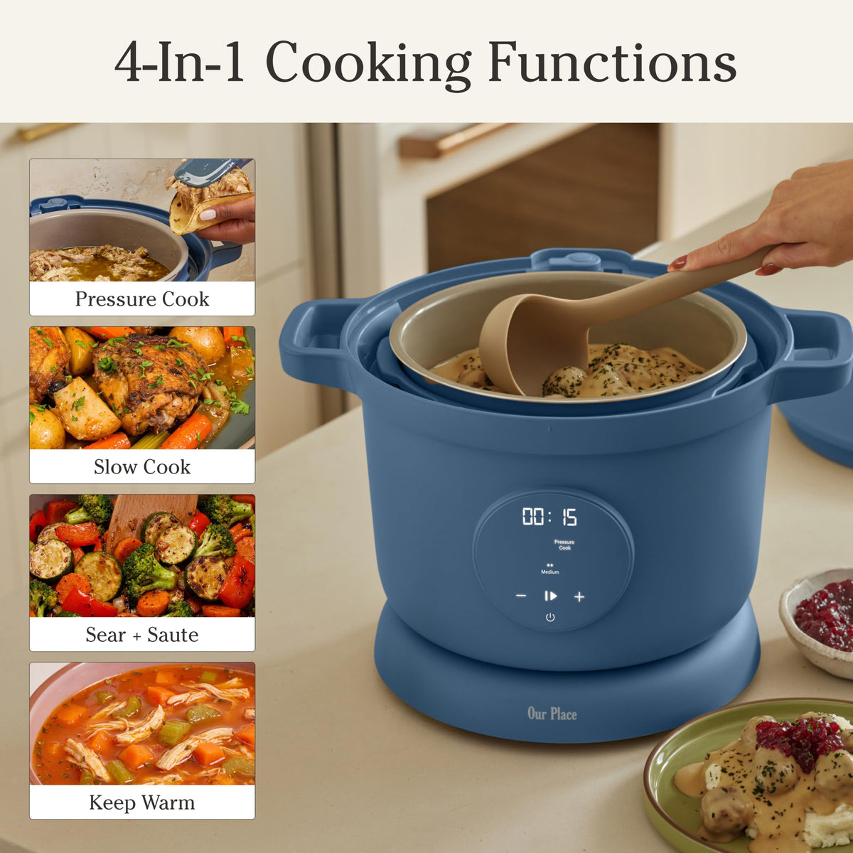 4-in-1 Ceramic 6-Quart Pressure Multi-Cooker