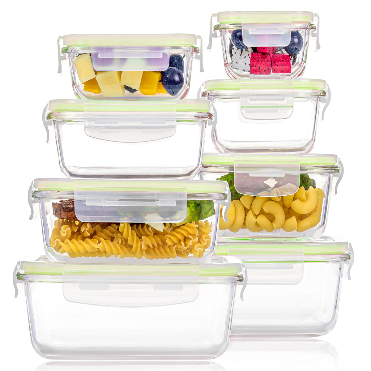 8-Piece Glass Food Storage Container Set