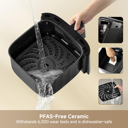 7-Quart Smart Steam Air Fryer With Ceramic Basket
