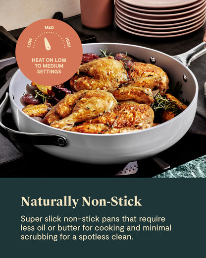 3-Piece Ceramic Nonstick Frying Pan Set